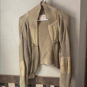 Free People Tan Knit Sweater